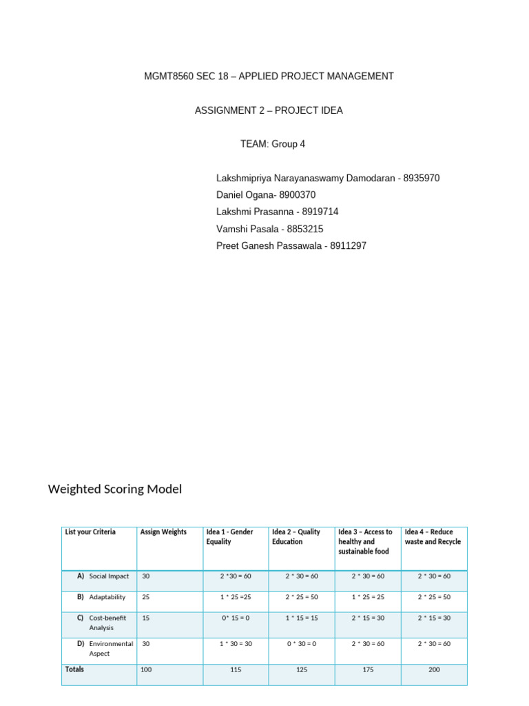 Project Idea Template - Group 4 | PDF | Recycling | Waste