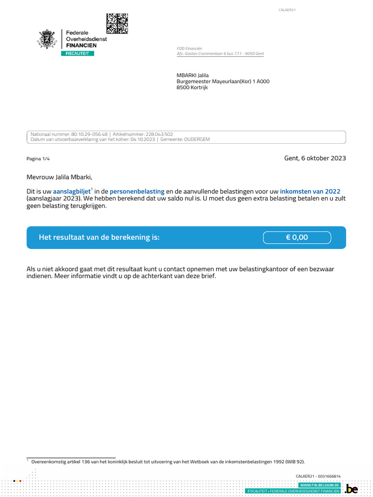 Avertissement-Extrait de Rôle 2023 | PDF