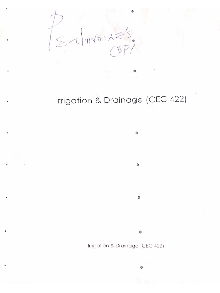 Irrigation and Drainage | PDF