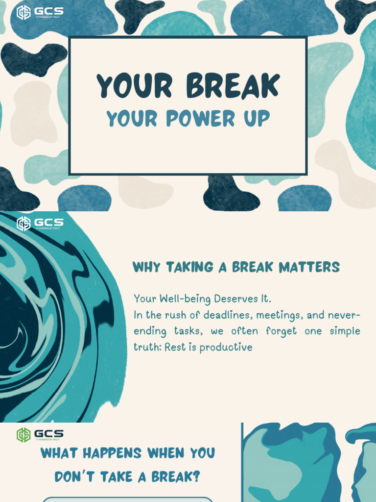Importance of Taking Breaks for Well-being | PDF