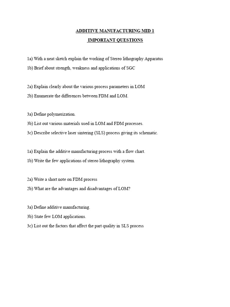 Am Mid 1 Imp QSNS | PDF