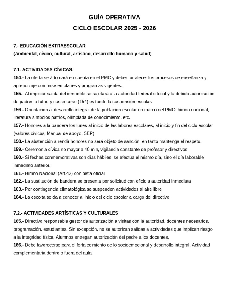 Resumen Guía Operativa 2025-2026 | PDF
