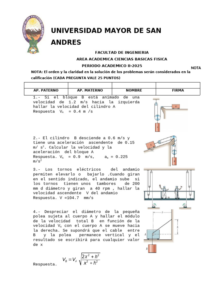 Practica de Dinamica | PDF