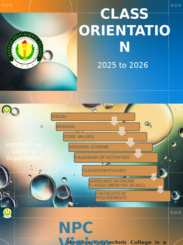 NPC Class Orientation 2025-2026 | PDF | Academic Dishonesty | Learning