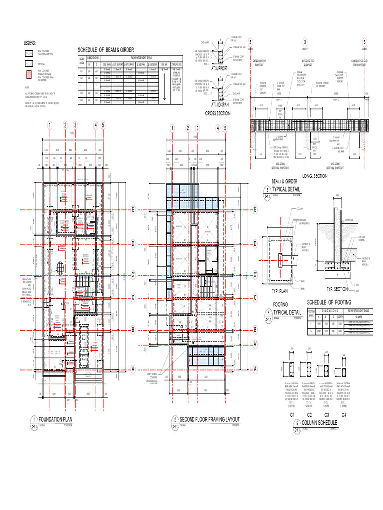 Reinforced Concrete Beam & Footing Details | PDF | Materials ...