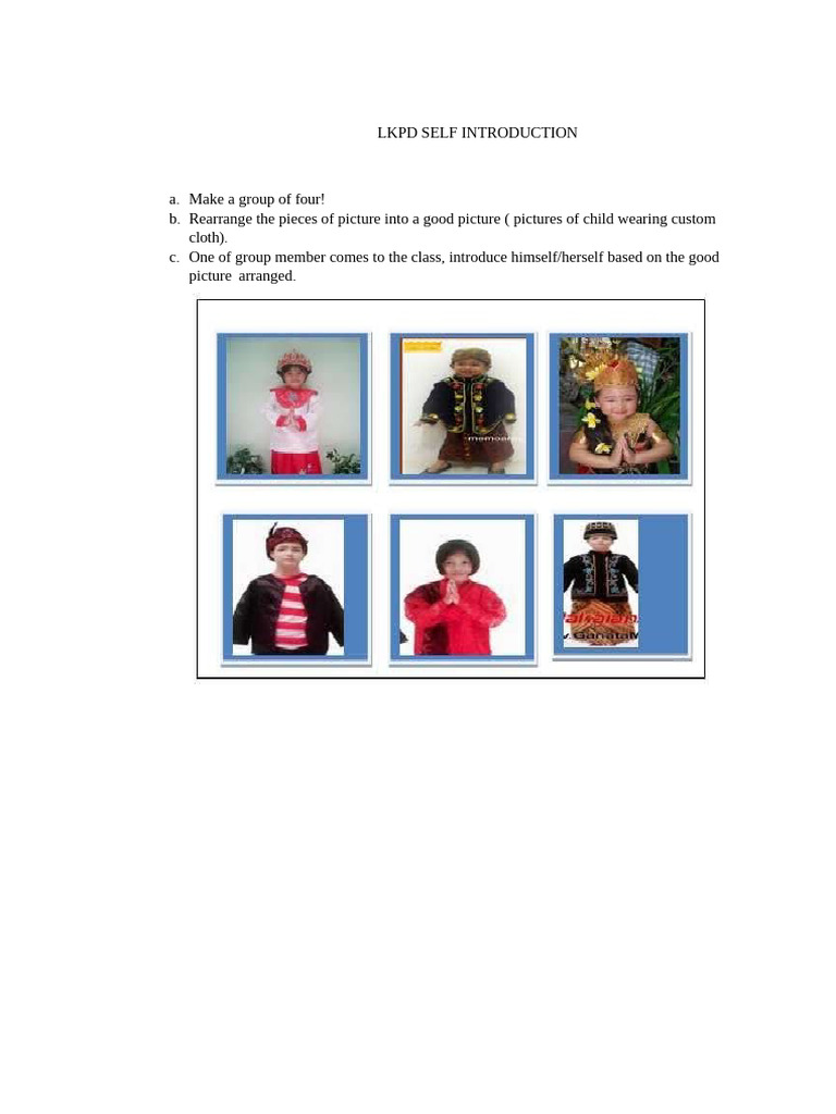 LKPD Self Introduction Activity Guide | PDF