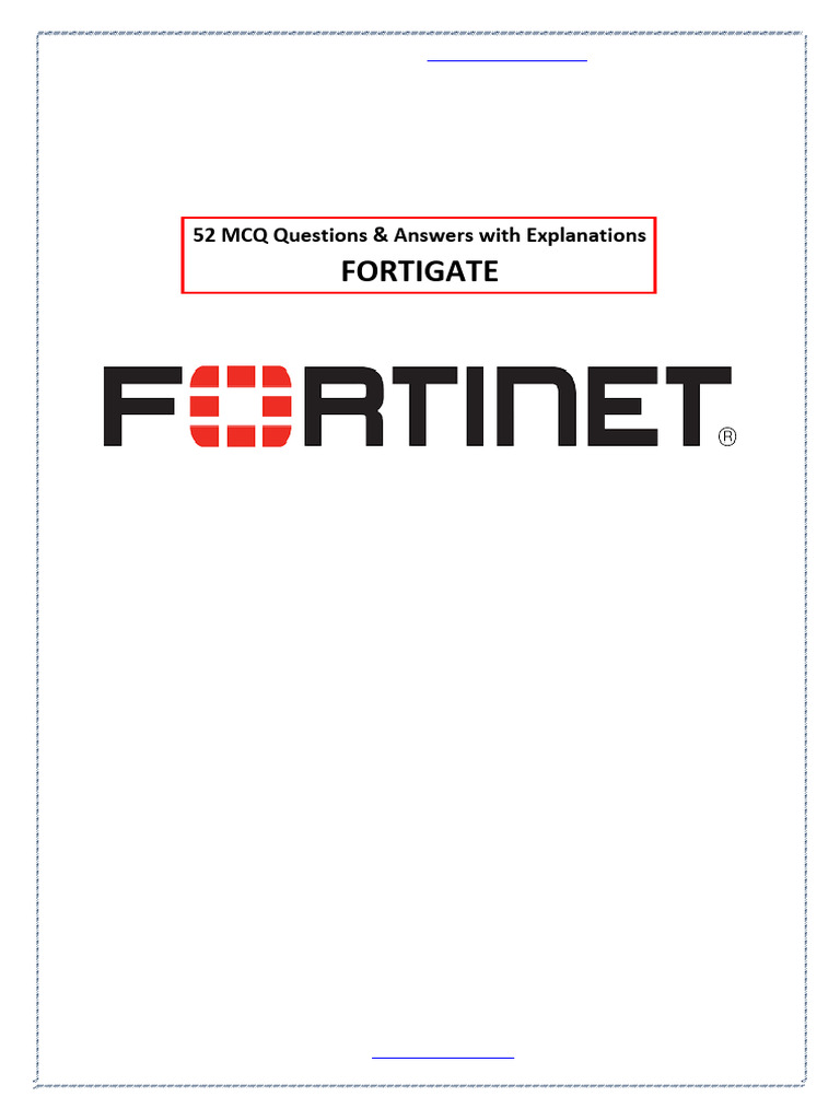 52 FortiGate MCQ Questions and Answers PDF | PDF | Virtual Private ...