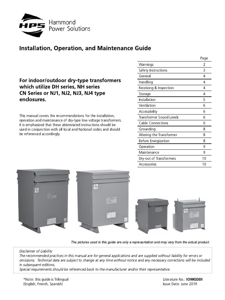 Grounding Transformer Installation Manual | PDF