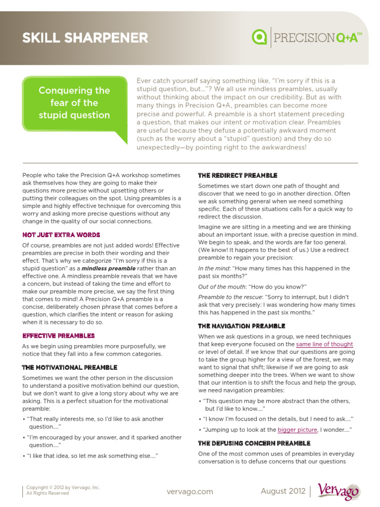 Skill Sharpener August12 | PDF | Mind | Thought