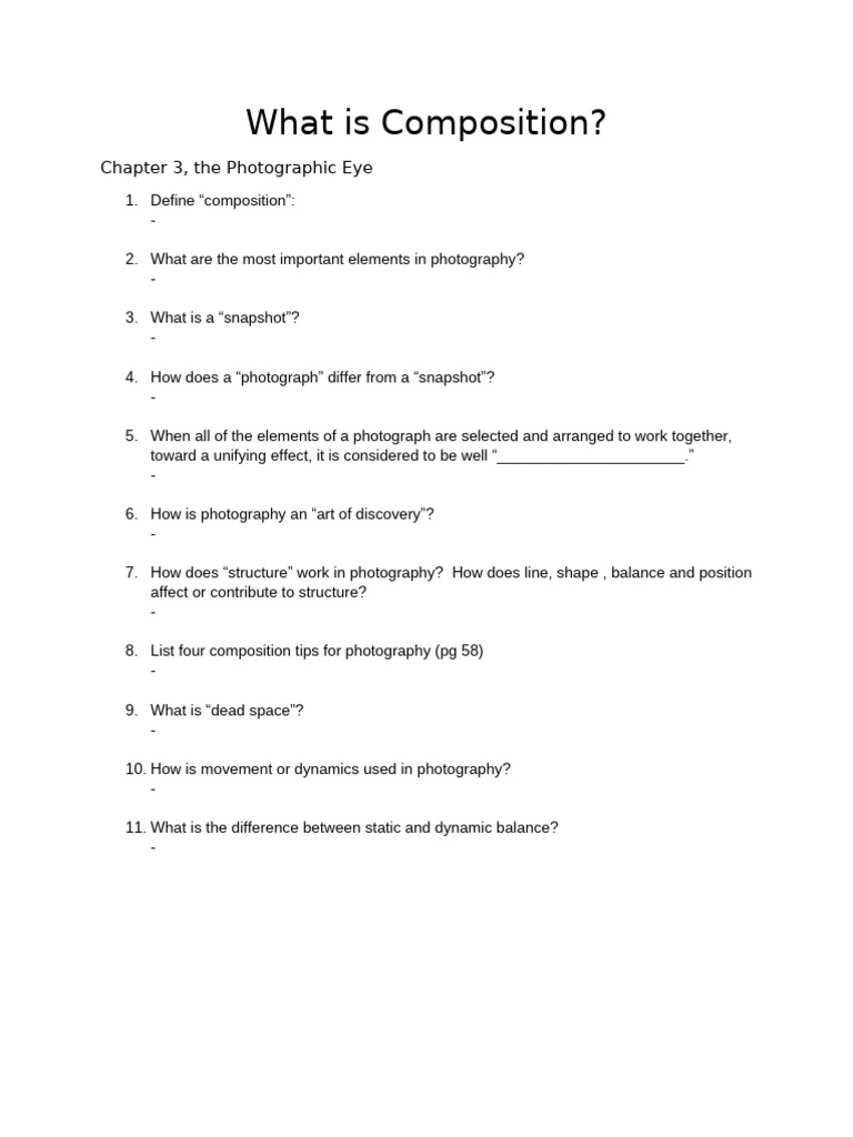 Understanding Photography Composition | PDF