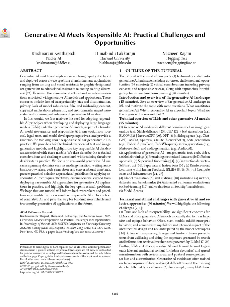 Generative AI and Responsible AI Insights | PDF | Artificial ...