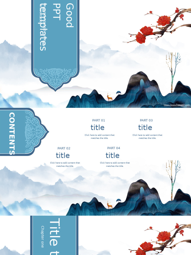 Fresh Chinese Style PowerPoint Templates | PDF | Software | Cross ...
