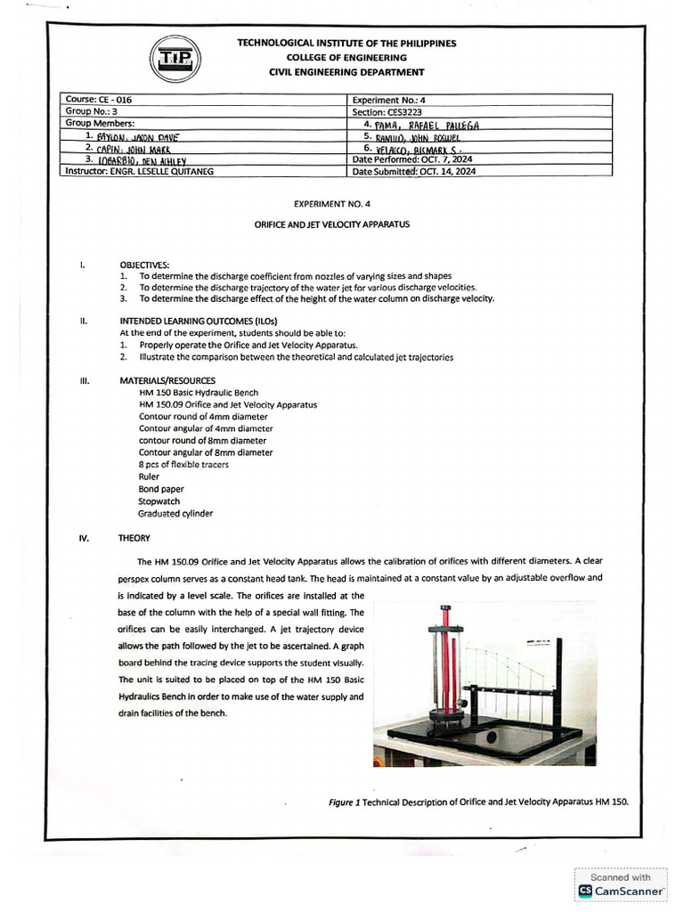 Hyd Laboratory 4 Group 3 | PDF