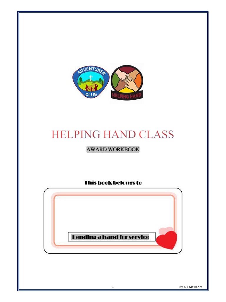 Helping Hands Adventurer Workbook | PDF | God In Christianity | Jesus
