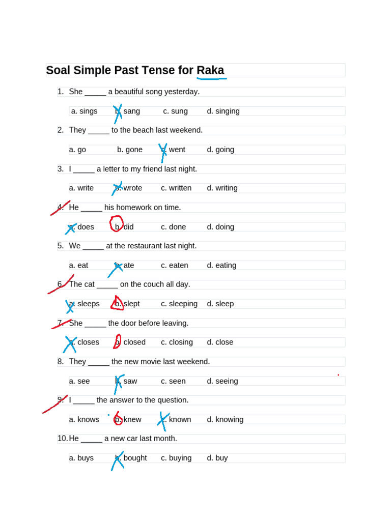 Simple Past Tense Practice Exercises | PDF | Chess Openings | Chess Theory