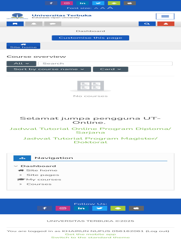 Dashboard ElearningUT 2 | PDF