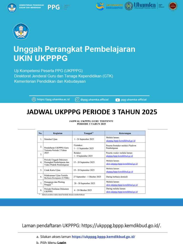 Panduan Pendaftaran UKPPPG 2025 | PDF