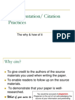 Documentation/ Citation Practices: The Why & How of It