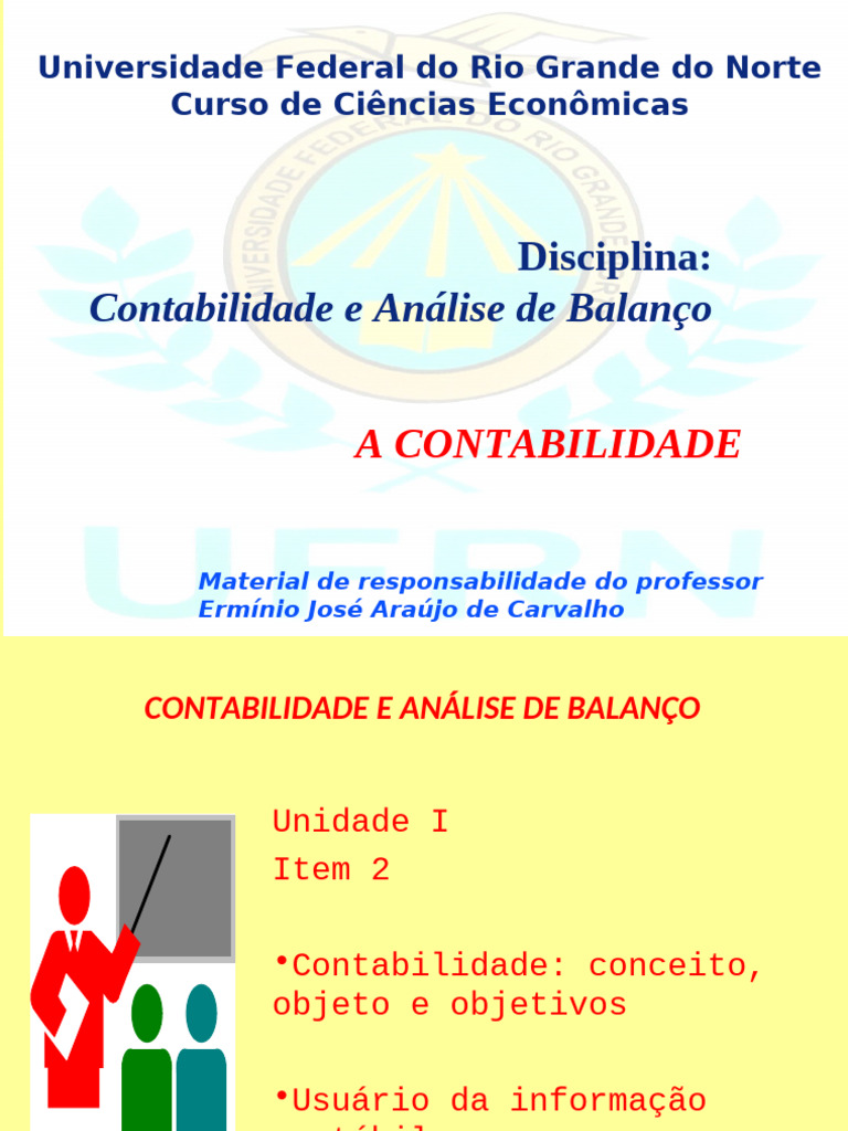 Contabilidade - Conceito Objeto e Objetivos - Usurio Da Informao ...