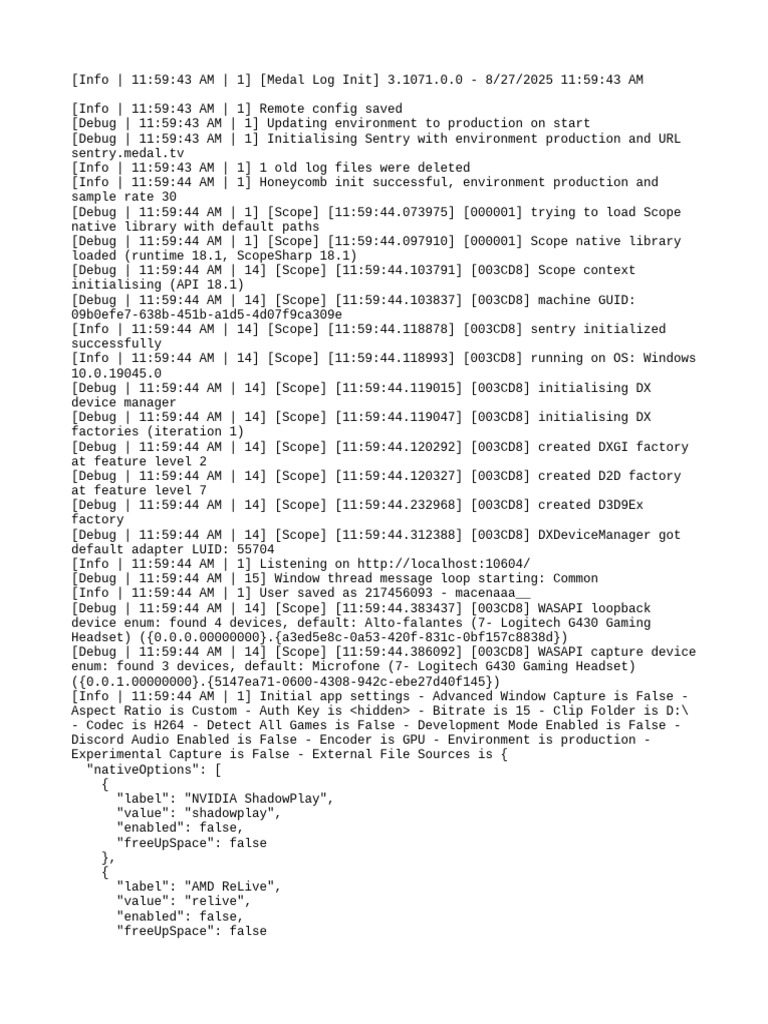 Medal Log Initialization Report | PDF | File System | Computer Hardware
