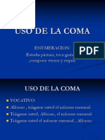 USO DE LA COMA