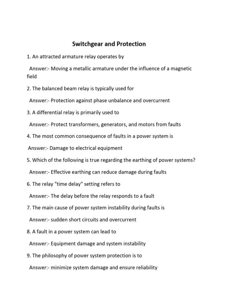 Power System Protection and Relays Guide | PDF | Relay | Electrical ...