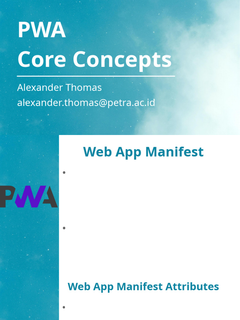 PWA 2: Web App Manifest & Service Workers | PDF