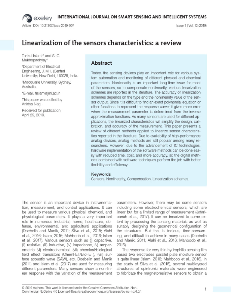 Review of Sensor Linearization Methods | PDF | Analog To Digital ...