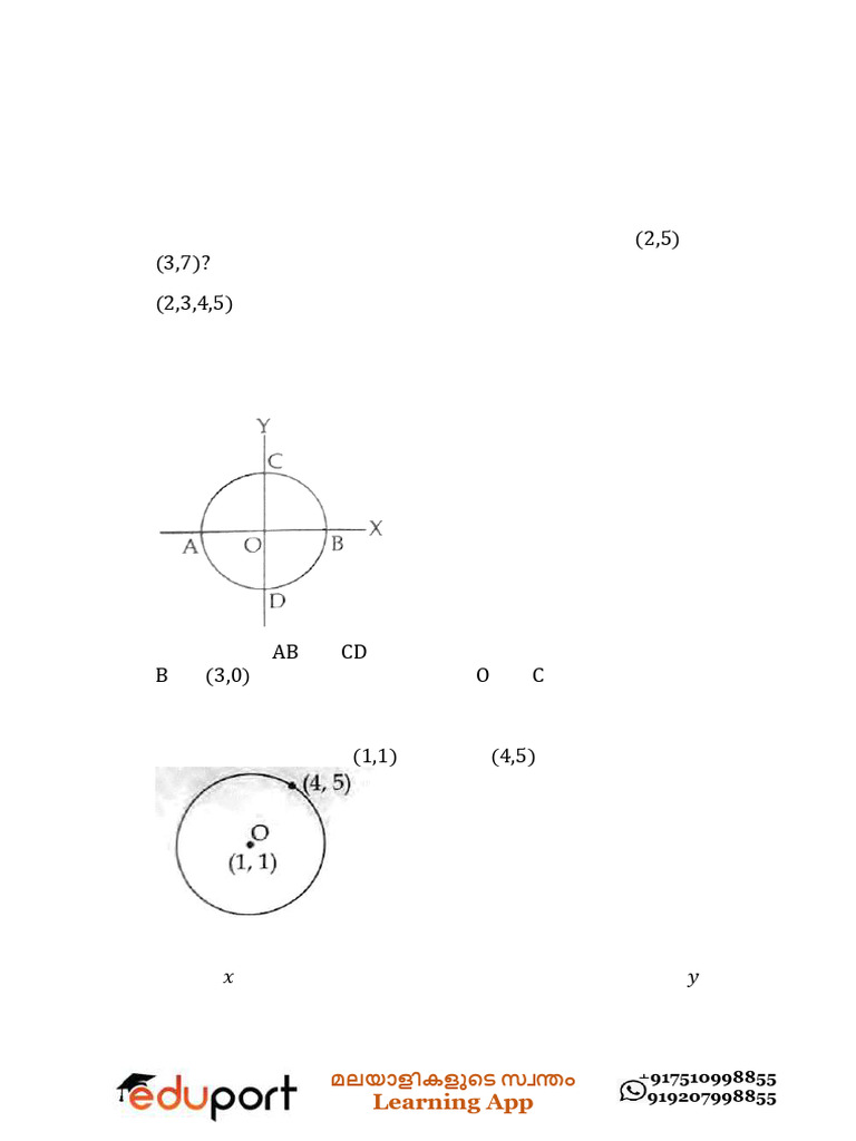 Geometry and Algebra PYQ: Learning App | PDF | Circle | Geometric Shapes