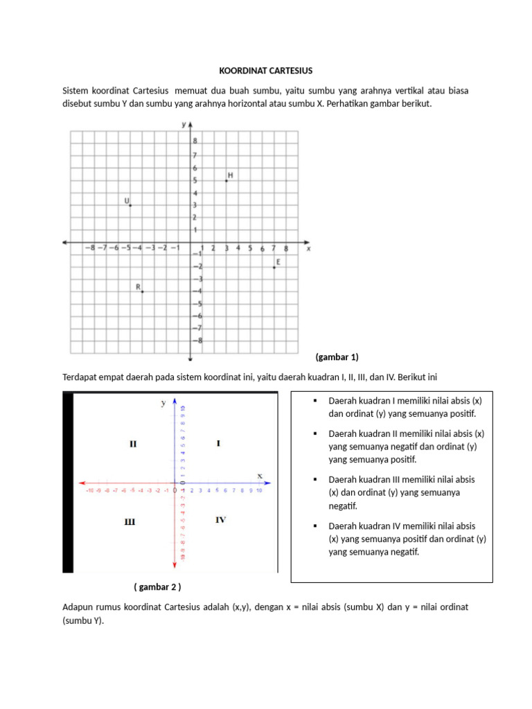 Koordinat Cartesius | PDF