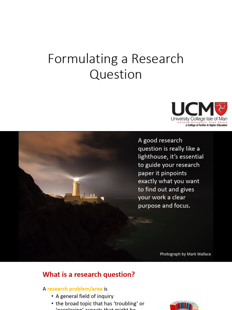 Crafting Effective Research Questions | PDF | Quantitative Research ...