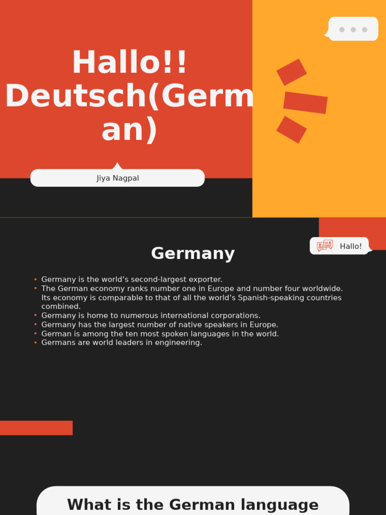 Overview of the German Language and Economy | PDF