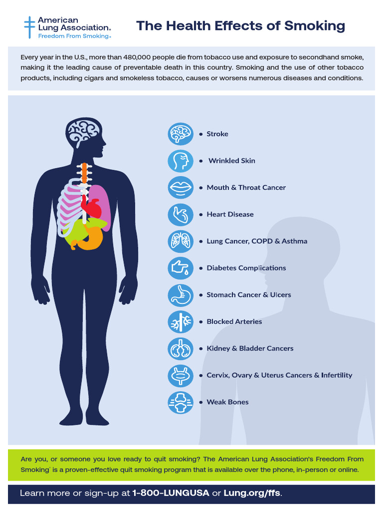 Health Effects Smoking Poster 24x36 | PDF