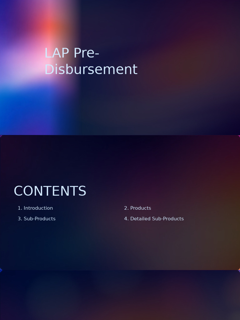 LAP Pre-Disbursement Loan Overview | PDF | Loans | Debt