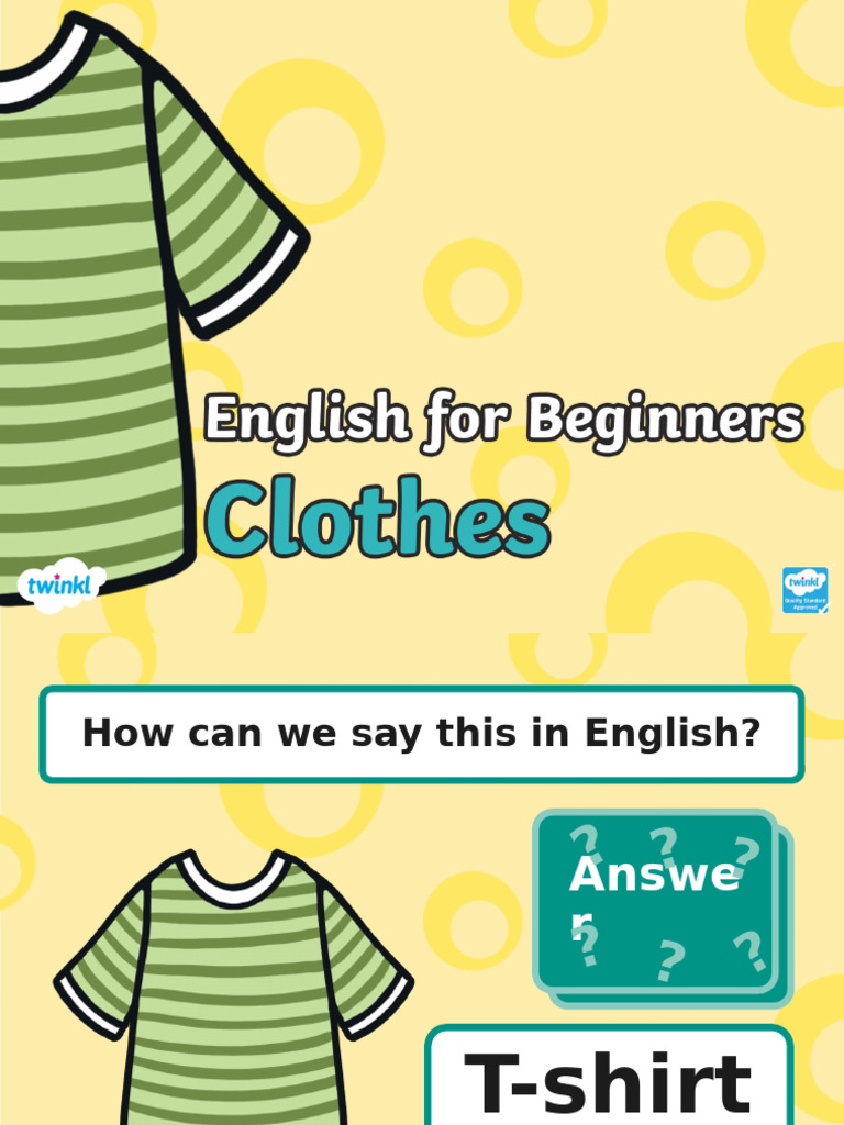 Clothes Vocabulary Worksheet for Kids | PDF