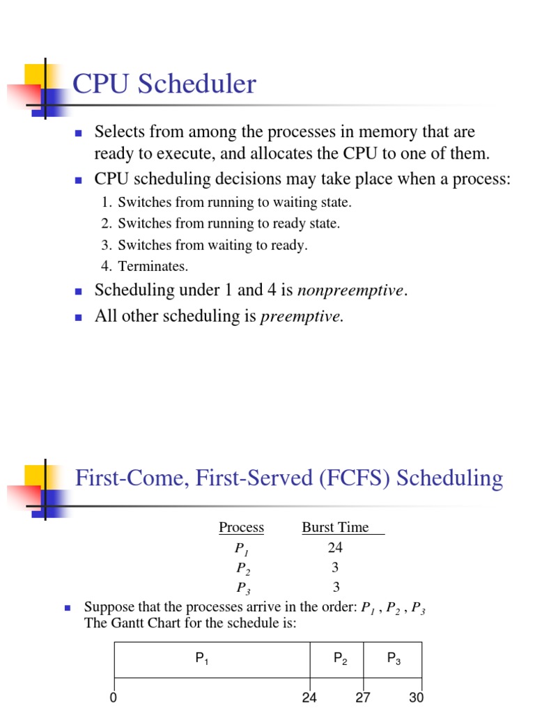 CPU Scheduling (1) | Scheduling (Computing) | Operations Research