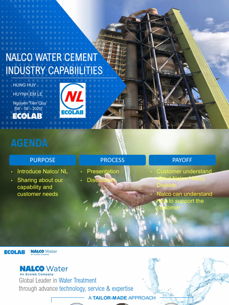 Nalco Water Solutions for Cement Industry | PDF | Water | Membrane