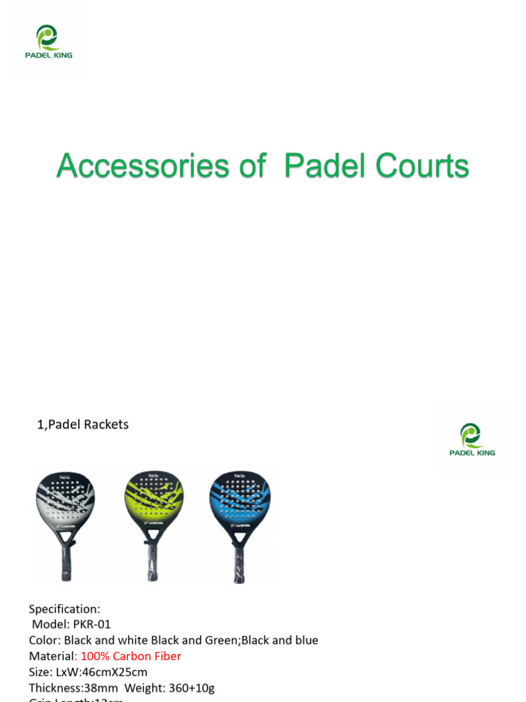 Accessories Quotation of Padel Court | PDF