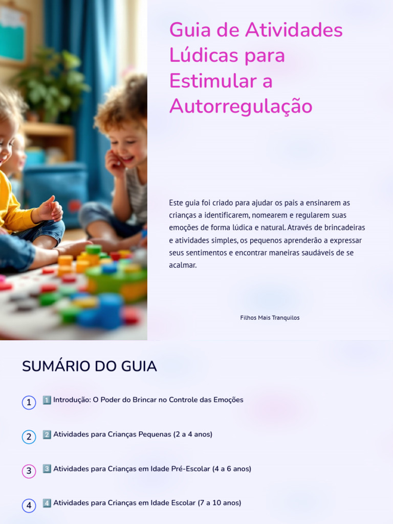 Atividades Lúdicas para Autorregulação Infantil | PDF | Autorregulação ...