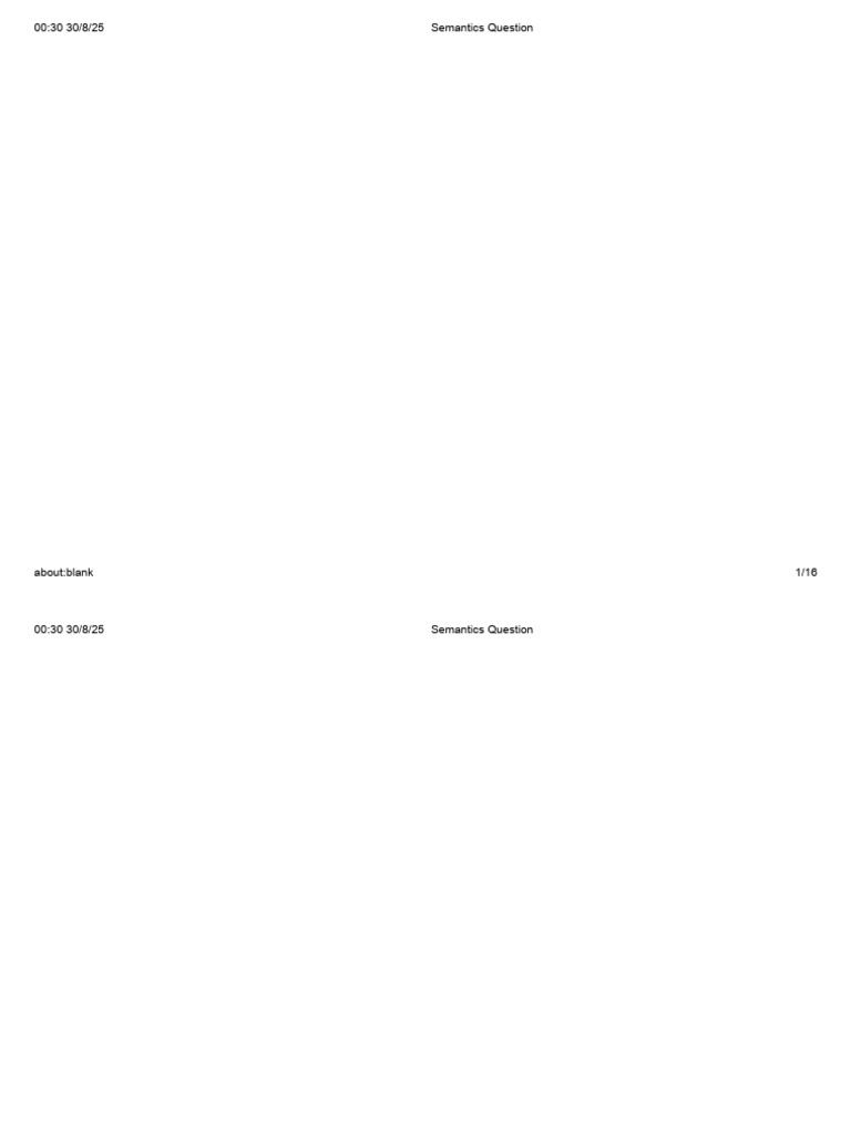 Semantics Question | PDF