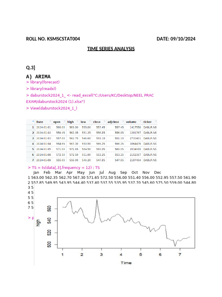 Time Series Analysis with ARIMA and ARMA | PDF | Autoregressive ...