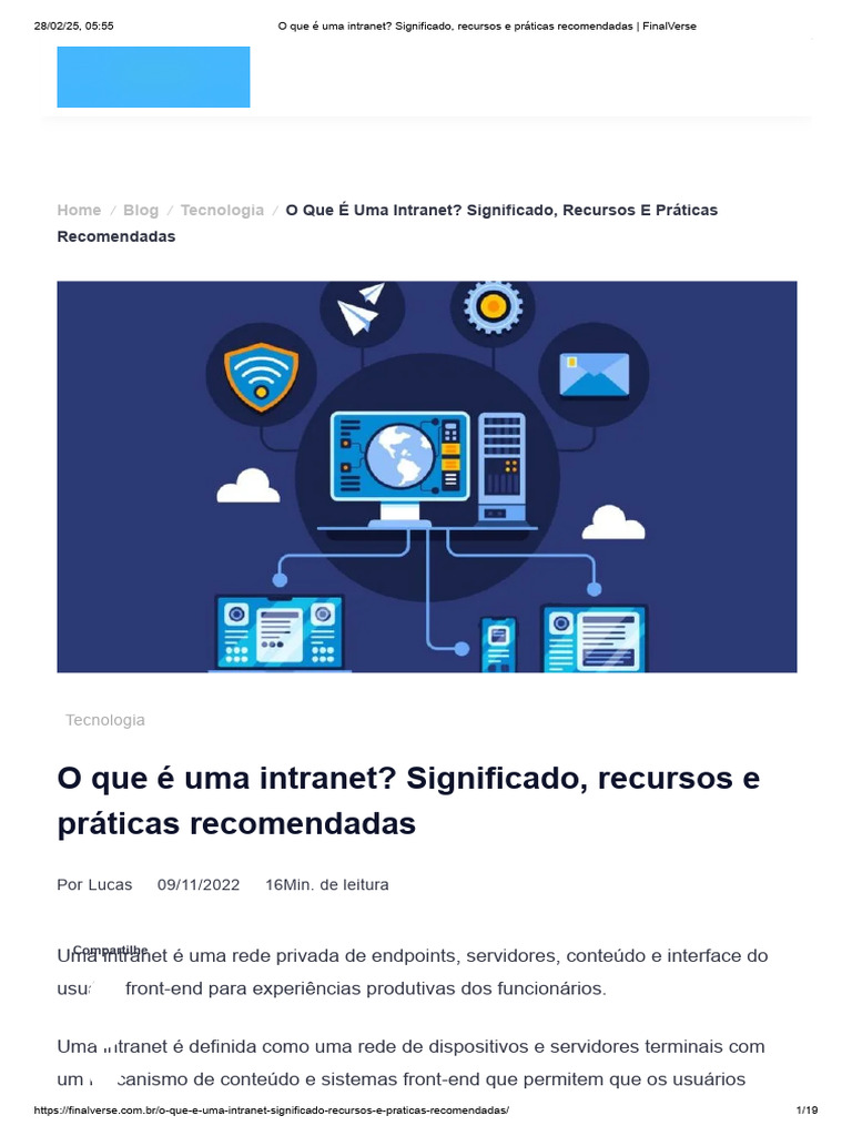 Significado e Recursos da Intranet | PDF | Rede de computadores | Rede ...