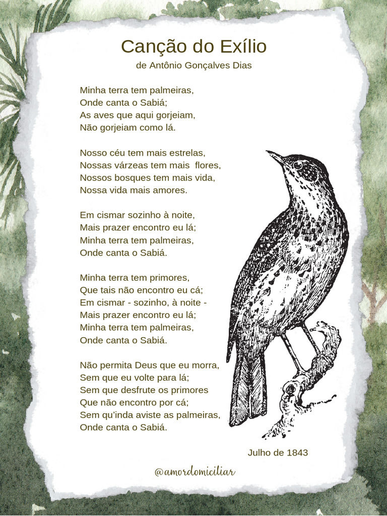 Canção do Exílio de Gonçalves Dias | PDF