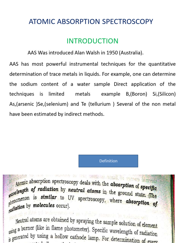 Atomic Absorption Spectroscopy Overview | PDF | Atomic Absorption ...