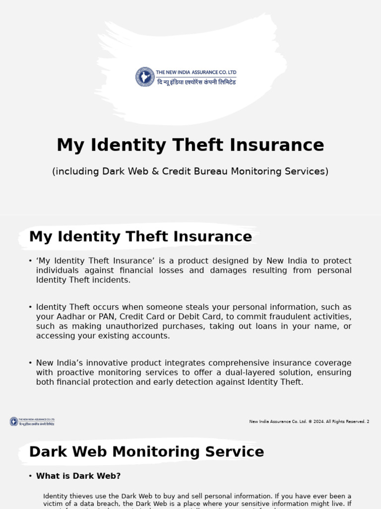 Identity Theft Insurance Overview | PDF | Identity Theft