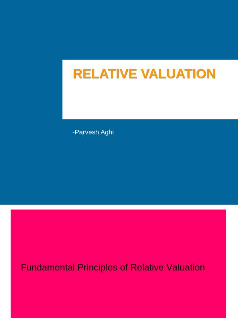 Understanding Relative Valuation Methods | PDF | Valuation (Finance ...