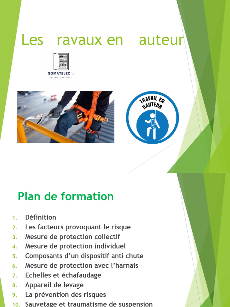 Formation sur les Travaux en Hauteur | PDF | Échelle | Gestion des risques