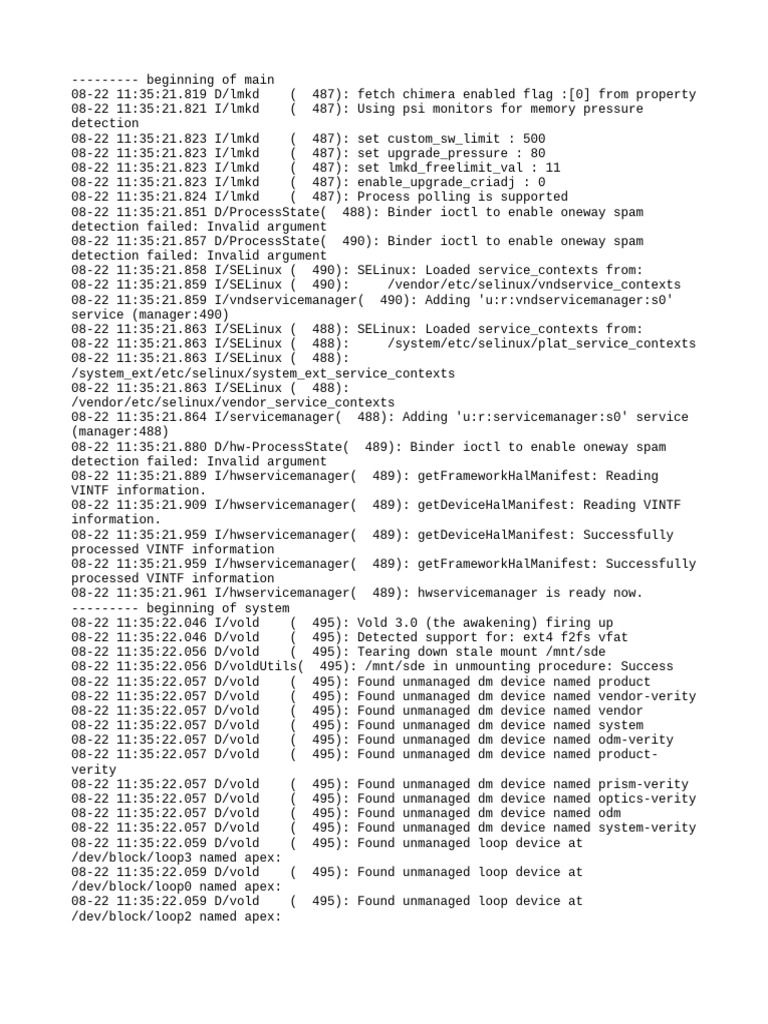 Android System Log Analysis | PDF | Unix | Computer Engineering