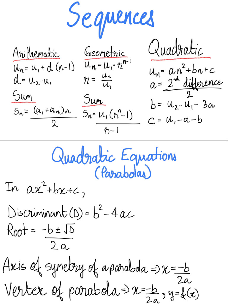 Math Notes P1 | PDF
