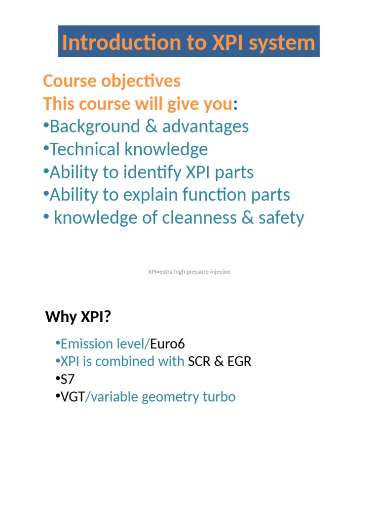 XPI Fuel Injection System Overview | PDF | Fuel Injection | Pump